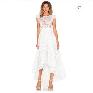 Boheme Gown White with Floral Lace